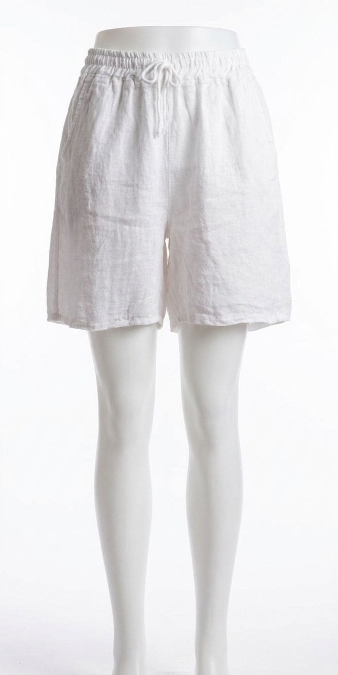 NEW GIGI MODA silvana linen shorts in white